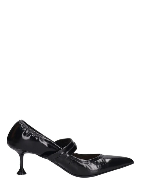 ME25 D&eacute;collett&eacute; tacco 6, in pelle black - Scarpe Donna