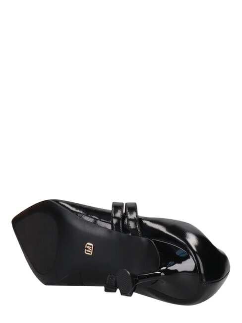 ME25 D&eacute;collett&eacute; tacco 6, in pelle black - Scarpe Donna