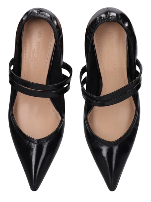 ME25 D&eacute;collett&eacute; tacco 6, in pelle black - Scarpe Donna