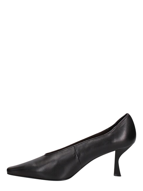 ME25 D&eacute;collett&eacute; tacco 6, in pelle black - Scarpe Donna