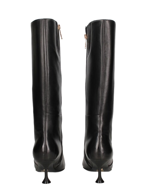 ME25 Stivale alto, tacco 6.5, in pelle black - Scarpe Donna