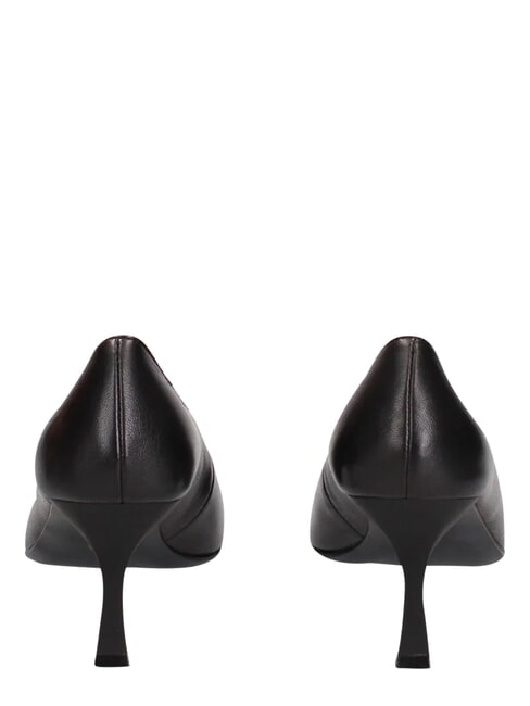 ME25 D&eacute;collett&eacute; tacco 6, in pelle black - Scarpe Donna