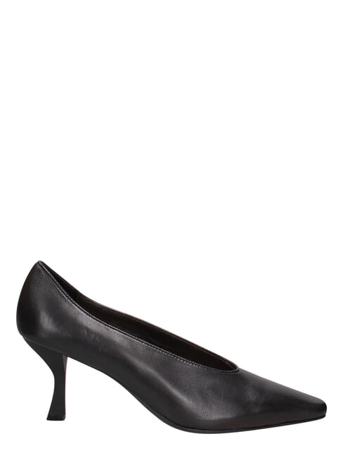 ME25 D&eacute;collett&eacute; tacco 6, in pelle black - Scarpe Donna