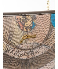 GATTINONI PLANETARIUM Borsa a spalla manici catena wild watercolor/ dk taupe - Borse Donna - 3