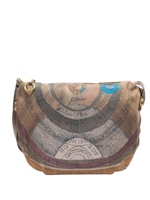MAYA Maxi Bag a tracolla wild watercolor/ dk taupe - Borse Donna