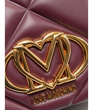 LOVE MOSCHINO EMBOSSED Borsa a spalla / a tracolla vino - Borse Donna - 3