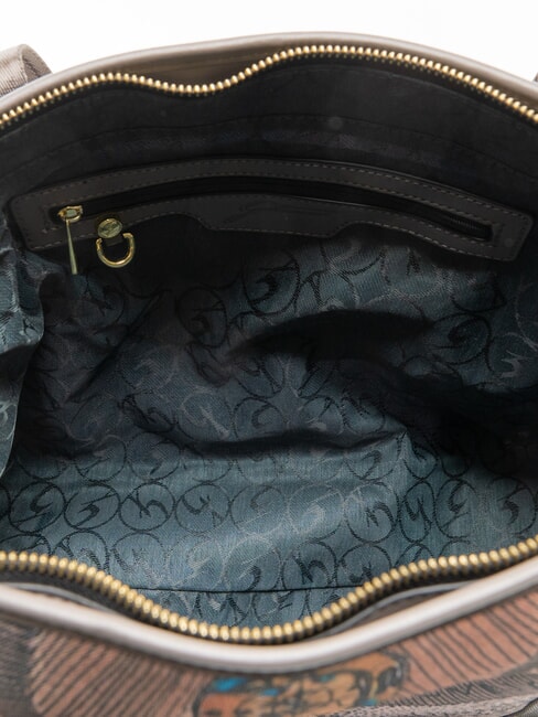 PLANETARIUM Borsa a spalla wild watercolor/ dk taupe - Borse Donna