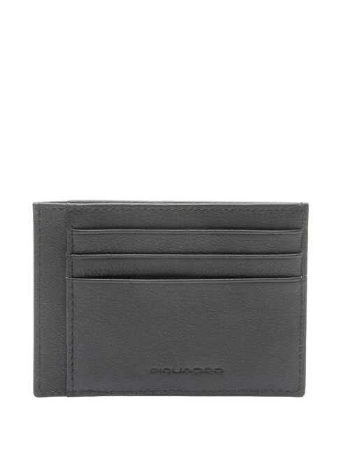 AKRON Portacard piatto in pelle Nero - Portafogli Uomo