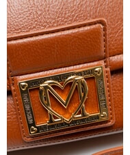 LOVE MOSCHINO EMBOSSED Borsa a tracolla castagna - Borse Donna - 3