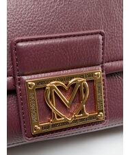 LOVE MOSCHINO EMBOSSED Borsa a tracolla vino - Borse Donna - 3