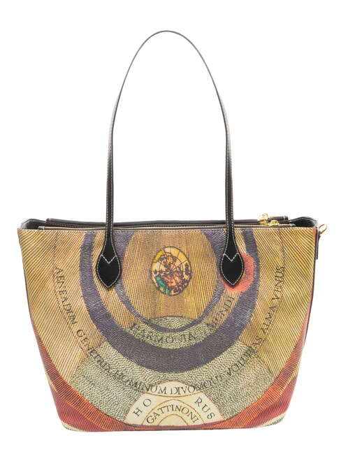 PLANETARIUM Shopping Bag wild watercolor/ dk taupe - Borse Donna