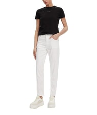 CALVIN KLEIN PLACED INSTITUTIONAL T-shirt a manica corta, in cotone black - T-shirt e Top Donna - 4