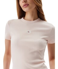 CALVIN KLEIN WOVEN LABEL T-shirt a manica corta pink - T-shirt e Top Donna - 3