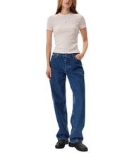 CALVIN KLEIN WOVEN LABEL T-shirt a manica corta pink - T-shirt e Top Donna - 4
