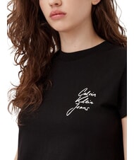CALVIN KLEIN SCRIPT INSTITUTIONAL T-shirt a manica corta, in cotone black - T-shirt e Top Donna - 3
