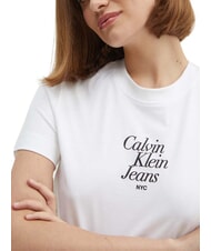 CALVIN KLEIN FONT GRAPHIC REGULAR T-shirt a manica corta white - T-shirt e Top Donna - 3