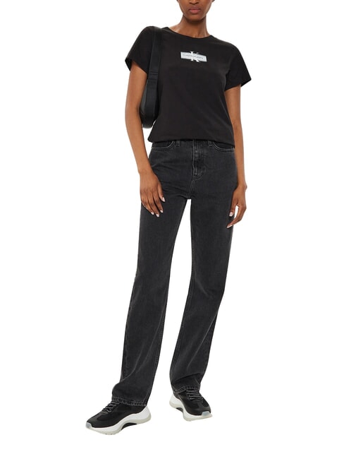 FADED MONOLOGO SLIM T-shirt a manica corta, in cotone black - T-shirt e Top Donna