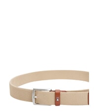 TOMMY HILFIGER DENTON ELASTIC Cintura da uomo in tessuto intrecciato beige - Cinture - 2