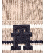 TOMMY HILFIGER MONOGRAM Cappello misto lana e cashemere beige - Cappelli - 3