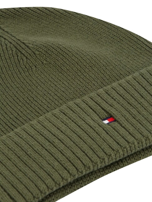 TH FLAG Cappello beanie in cotone con risvolto green - Cappelli