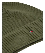 TOMMY HILFIGER TH FLAG Cappello beanie in cotone con risvolto green - Cappelli - 3