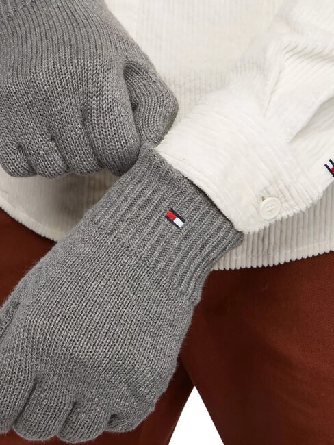 ESSENTIAL FLAG Guanti in cotone e cashmere grey - Guanti