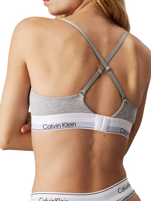 CK Reggiseno bralette cotone stretch grey - Reggiseni Donna