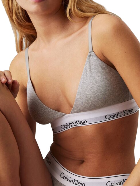 CK Reggiseno bralette cotone stretch grey - Reggiseni Donna