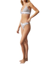 CALVIN KLEIN CK Reggiseno bralette cotone stretch grey - Reggiseni Donna - 6