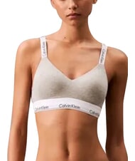 CALVIN KLEIN LIGHTLY LINED Reggiseno 100% cotone grey - Reggiseni Donna - 4