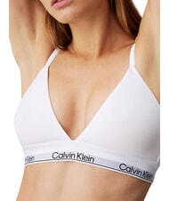 CALVIN KLEIN CK Reggiseno bralette cotone stretch white - Reggiseni Donna - 3