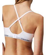 CALVIN KLEIN CK Reggiseno bralette cotone stretch white - Reggiseni Donna - 4