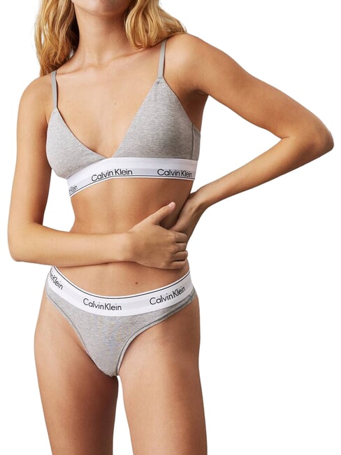 CK Reggiseno bralette cotone stretch grey - Reggiseni Donna