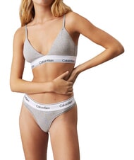 CALVIN KLEIN CK Reggiseno bralette cotone stretch grey - Reggiseni Donna - 3