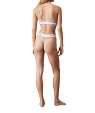 CALVIN KLEIN CK Reggiseno bralette cotone stretch grey - Reggiseni Donna - 4