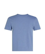 CALVIN KLEIN PLACED INSTITUTIONAL T-shirt a manica corta, in cotone blue - T-shirt e Top Donna - 5