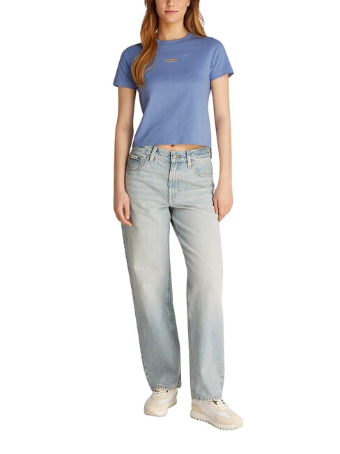 PLACED INSTITUTIONAL T-shirt a manica corta, in cotone blue - T-shirt e Top Donna
