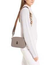FURLA GARDENIA Borsa camera case in pelle stampa keria taupe+toni cognac - Borse Donna - 5