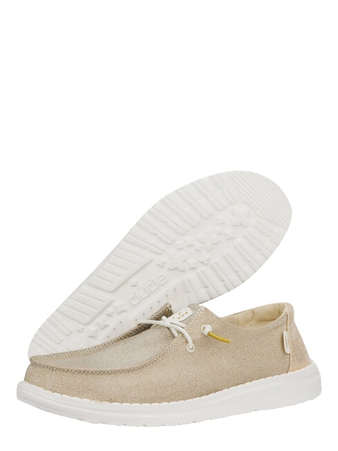 WENDY METALLIC SPARKLE Scarpa easy on in tessuto glitterato gold - Scarpe Donna