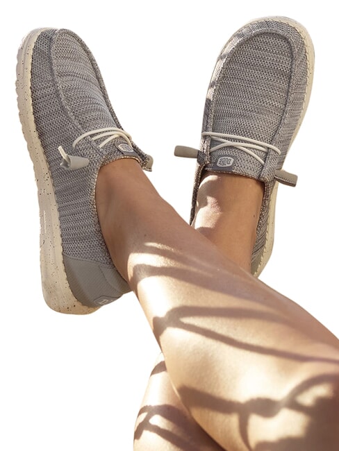 WENDY STRETCH SOX Mocassini in tessuto stretch light grey - Scarpe Donna