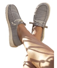 HEY DUDE WENDY STRETCH SOX Mocassini in tessuto stretch light grey - Scarpe Donna - 7