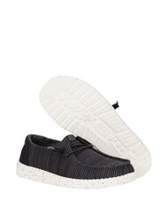 HEY DUDE WENDY STRETCH SOX Mocassini in tessuto stretch black/white - Scarpe Donna - 3