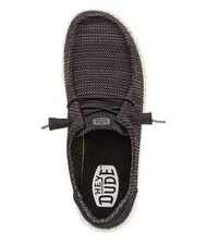 HEY DUDE WENDY STRETCH SOX Mocassini in tessuto stretch black/white - Scarpe Donna - 6