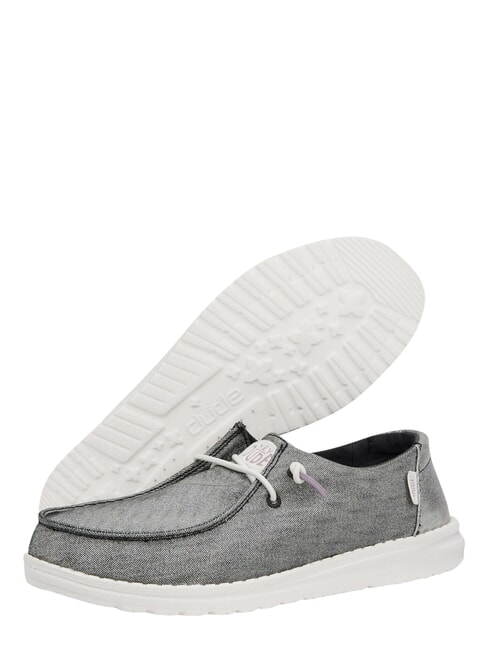 WENDY METALLIC SPARKLE Scarpa easy on in tessuto glitterato charcoal - Scarpe Donna