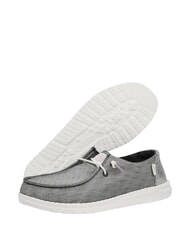 HEY DUDE WENDY METALLIC SPARKLE Scarpa easy on in tessuto glitterato charcoal - Scarpe Donna - 3
