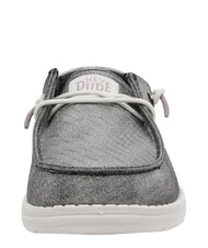 HEY DUDE WENDY METALLIC SPARKLE Scarpa easy on in tessuto glitterato charcoal - Scarpe Donna - 4