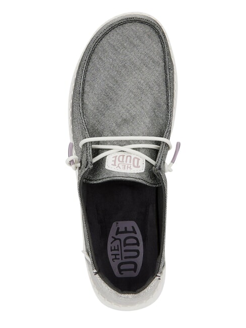 WENDY METALLIC SPARKLE Scarpa easy on in tessuto glitterato charcoal - Scarpe Donna