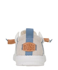 HEY DUDE WALLY SUMMER LINEN Mocassini white/stone grey - Scarpe Uomo - 5