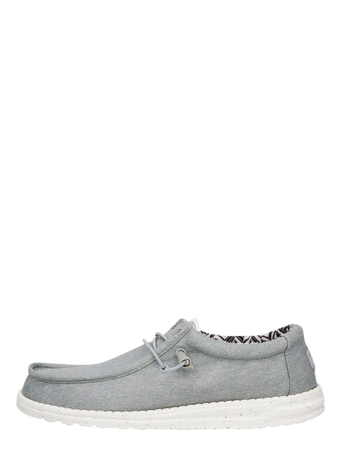 WALLY CANVAS M Mocassini easy-on in tela light grey - Scarpe Uomo