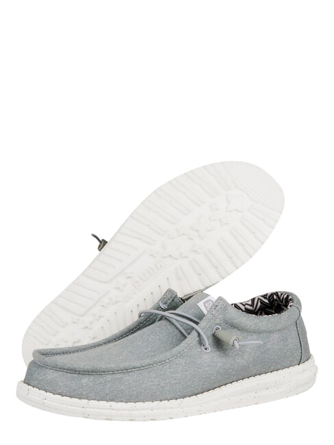 WALLY CANVAS M Mocassini easy-on in tela light grey - Scarpe Uomo
